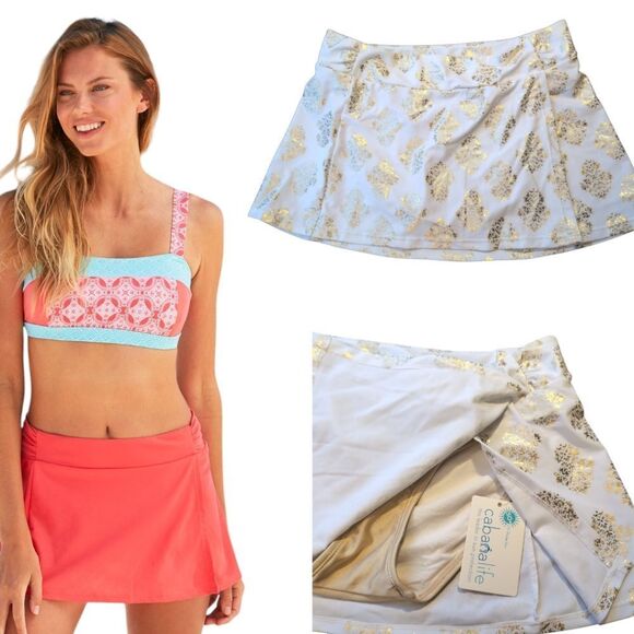 Full coverage swim built in bikini skirt skirt size S 50+upf sun - Picture 1 of 7